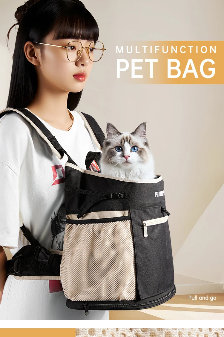 PUUROF Backpack for dog backpack dog accessories Small dog cat go out bag break free walk dog dirty pet backpack Car bag