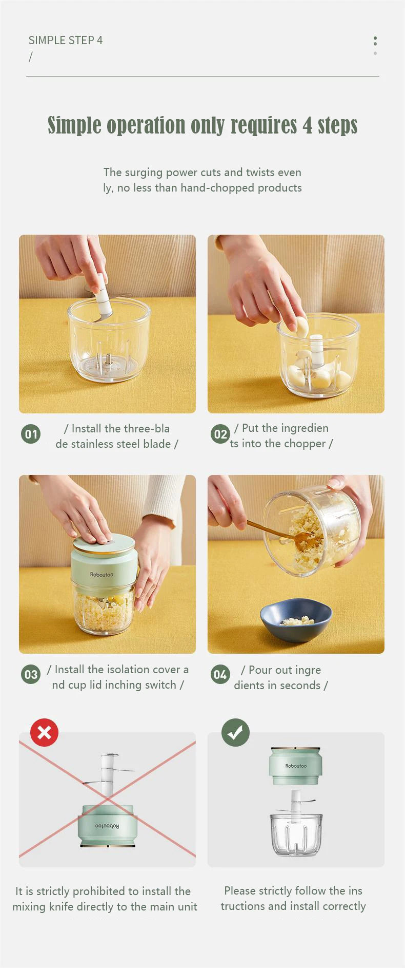 Mi Glass Electric Garlic Crusher Portable Fresh Meat Chopper USB Charging Ginger Chili Vegetable Masher Machine Kitchen Tool