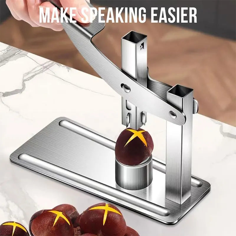 Heavy-Duty Chestnut Cracker Portable Nut Opener Cutte Stainless Steel Chestnut Clip with Non-Slip Handle Chestnut Opener Tools