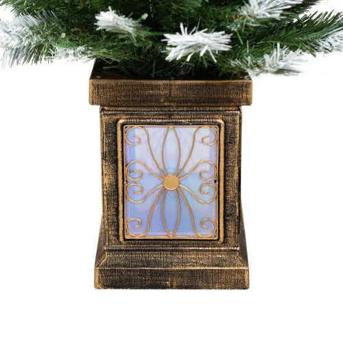 Artificial Christmas 3-Piece Set Wreath and Set of 2 Entrance Trees X-mas with LED Lights Easy Assembly