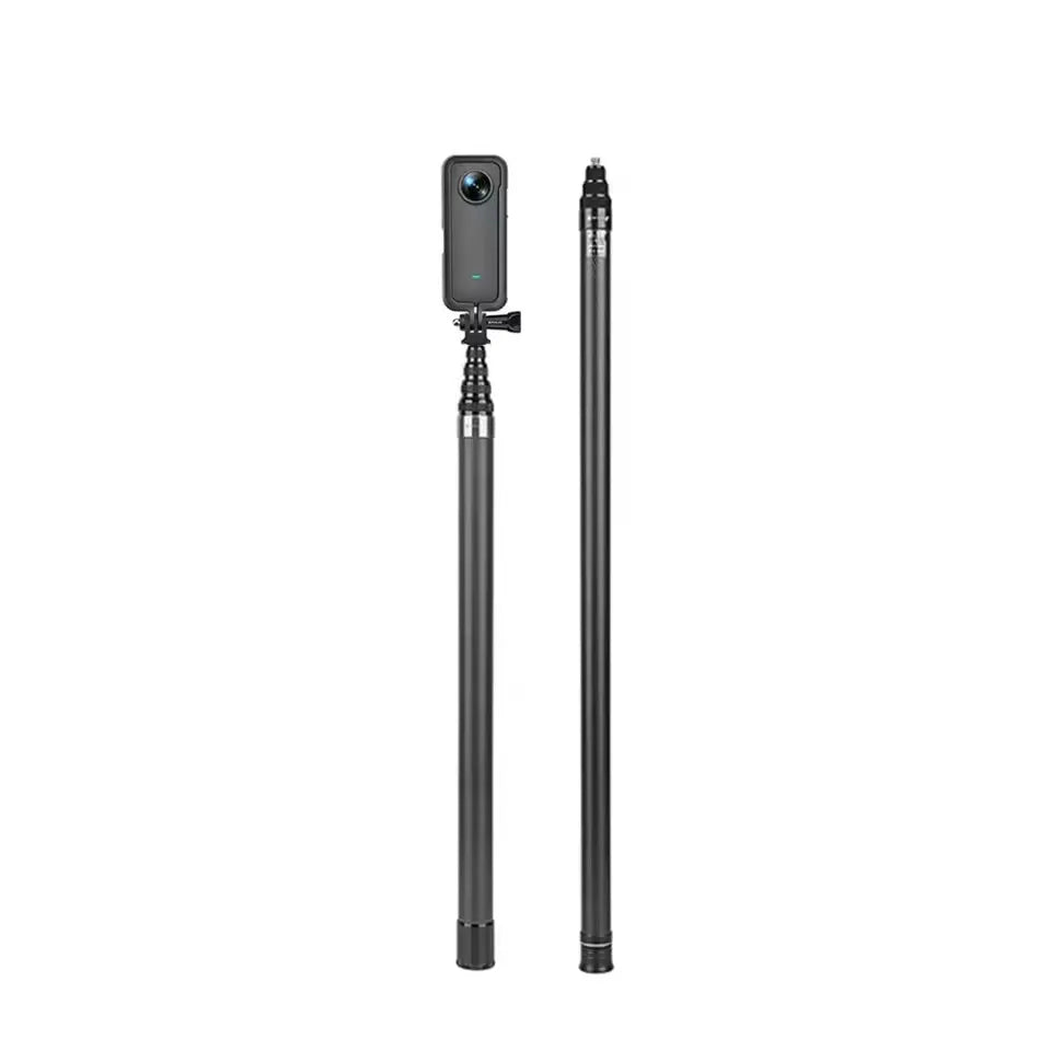 3m Carbon Selfie Stick Action Camera Scalable Long Invisible Selfie Stick With 1/4 Universal Interface For Insta360 X5 DJI Gopro
