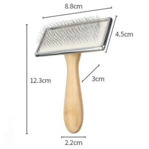 Dog Comb Bamboo Dog Brush Dogs Hair Remover Pet Grooming Comb Massage Cat Brush Stainless Steel Combs for Cats Hair Pet Supplies