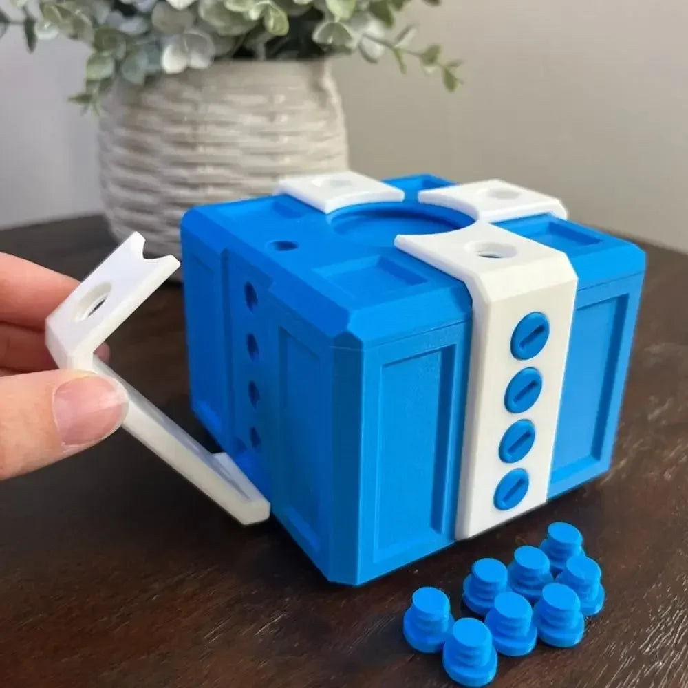 Annoying Gift Box with Screws Large Annoying Gift Boxes Prank Screw Box 3D Printed Figurines & Miniatures Card Container Gift