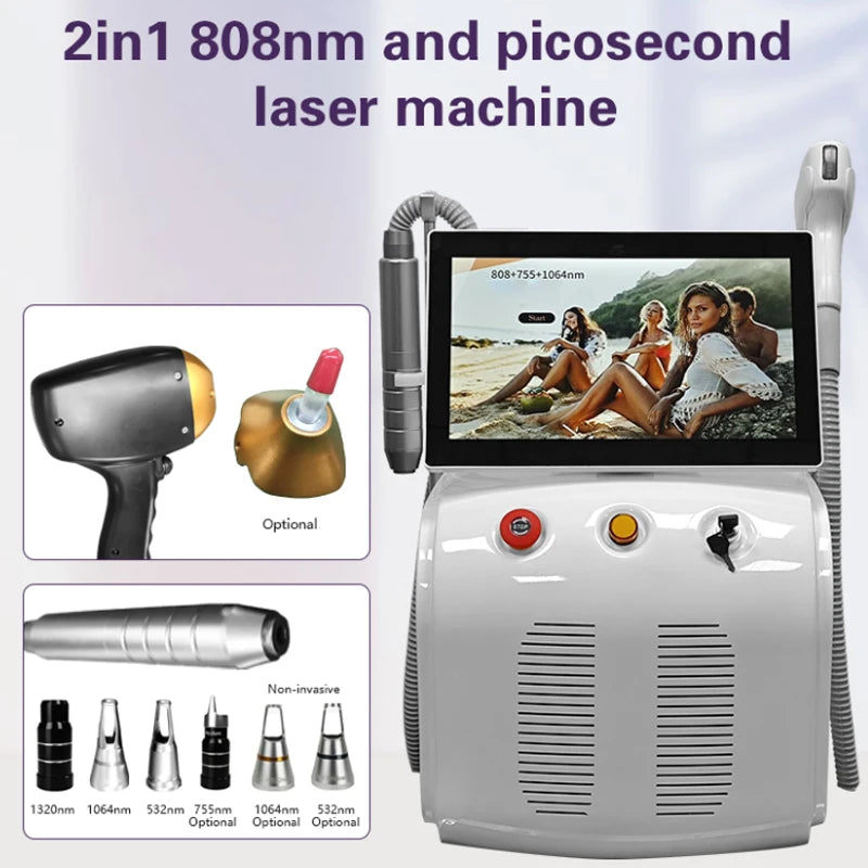 2025 New High Power Ice Titanium Diode Skin Rejuvenation 3 Wavelength 808nm 1064nm 755nm Hair Removal Beauty Salon Equipment