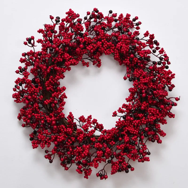 SRETNO Christmas Wreath Artificial Plants Red Fruit Flower Wreath Home Decorations Ornaments Christmas Supplies 2025 New Garland