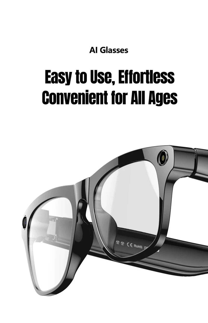 VIVO 6K HD AI Smart Glasses Photochromic Multifunction Bluetooth Calling Voice Assistant Music Player Translate Camera 2026 HOT