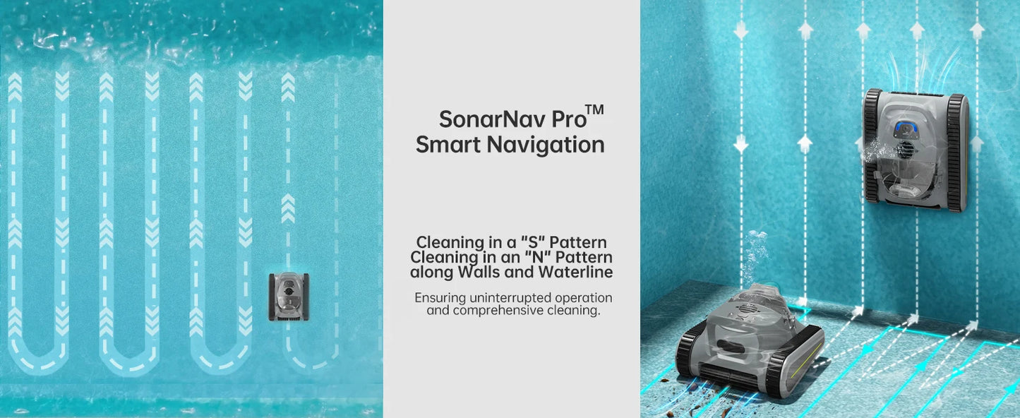 (2025 New) Seauto Crab Pro Cordless Robotic Cleaner, for Inground Pools up to 2000 Sq.ft, all and Waterline Cleaning Vacuum - You Offer