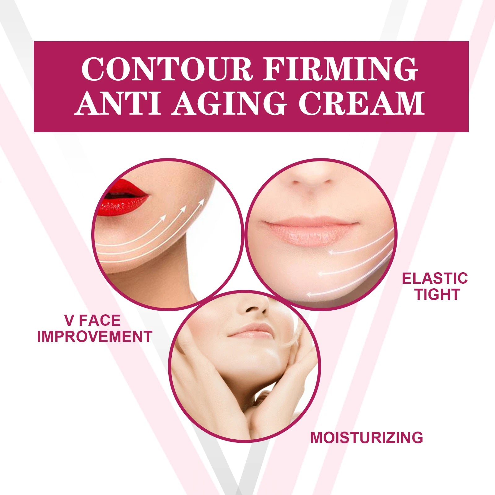 V-Shape Face Slimming Cream Remove Double Chin Firming Lifting Face Line Fat Burning Anti Aging Beauty Massage Care Products