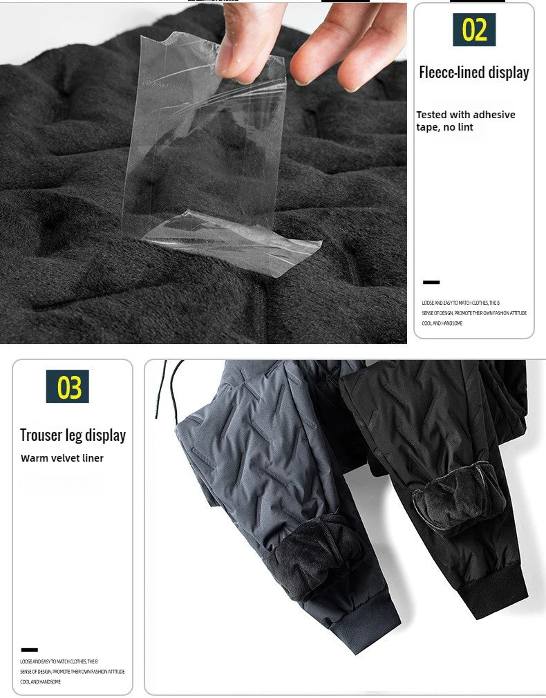 New Big Size Winter Pant Men Thick Fleece Lined Jogger Cotton Padded Warm Work Trouser Male Plus Large Sweatpant 9XL 10XL Autumn - You Offer