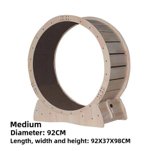Solid Wood Cat Treadmill Small Running Wheel Large Cat Treadmill Roller Pet Fitness Pet Toys Silent Sports Track Pets Supplies