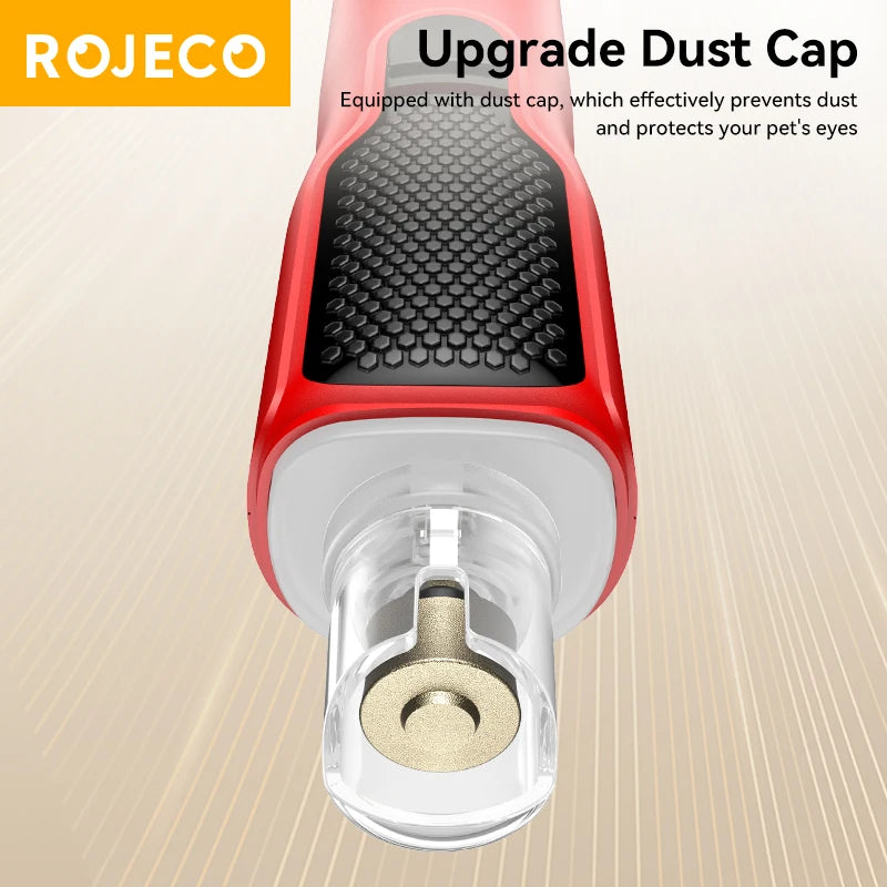 ROJECO Pet Electric Nail Grinder Rechargeable Dog Paw Grooming Nail Clipper LED Light 7 Speeds Adjustable Cat Claw Nail Grinder