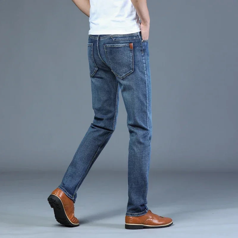 Mens High Quality Jeans Fashion Straight Denim Pants Men Classic Casual Jeans Male Plus Size Denim Trousers Ripped Jeans 28-40 - You Offer
