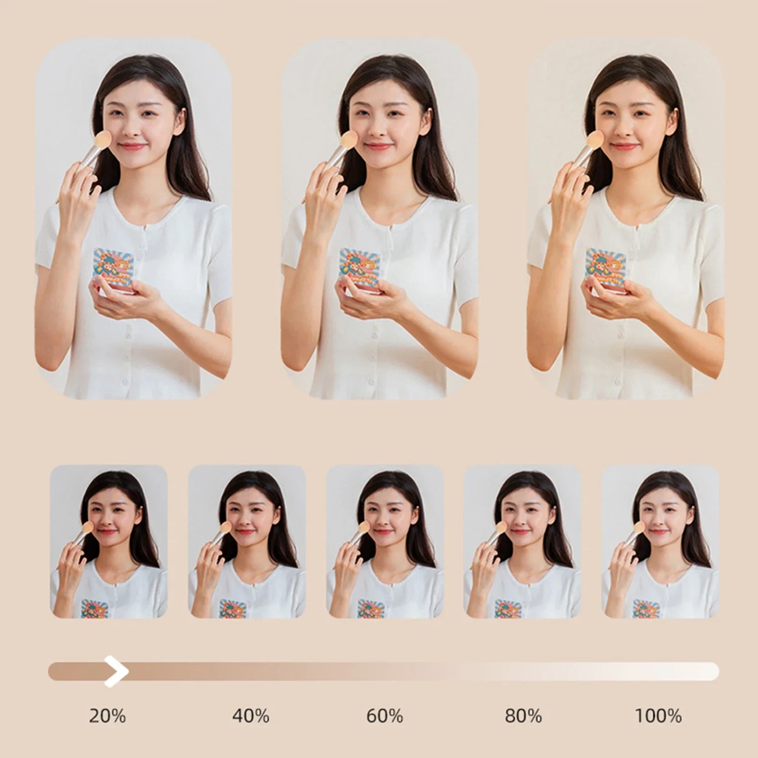 Adjustable Brightness Magnetic Ring Selfie Lights Suitable for Magsafe IPhone Foldable LED Phone Flashes with Mirror
