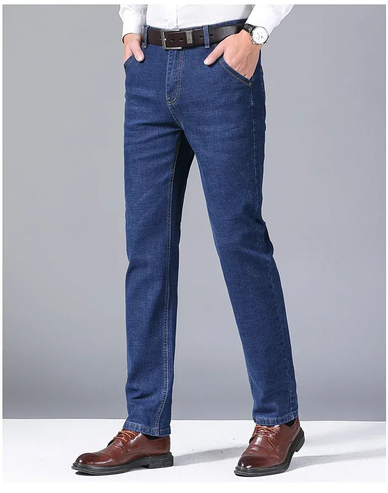 2025 NEW Men's Fashion Business Jeans Classic Style Casual Stretch Slim Jean Pants Male Brand Denim Trousers Long Pants - You Offer
