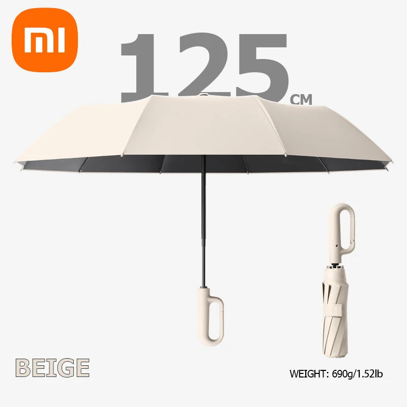 Xiaomi Strong Windproof Automatic Umbrella 72 Bones Sunshade Uv Protection Folding Umbrella Buckle Rain Large Parasol For Women