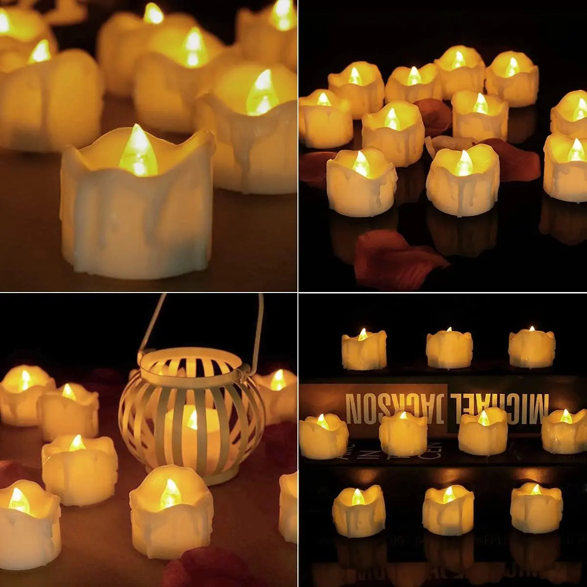 LED Candles 48/24/12 Pack Battery Operated Candles Batteries Lights Candles to Create Warm Ambiance Naturally Flickering Bright
