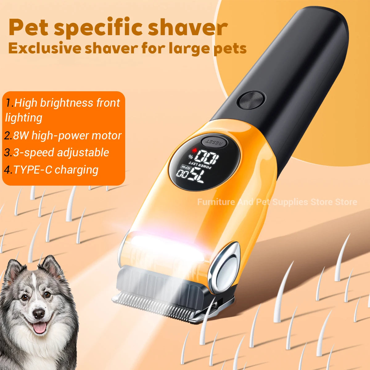 Electric Dogs Grooming Clipper Professional Hair Cutter for Pets Hair Trimmer Cordless Low Noise Shaver Cutter Machine Scissors
