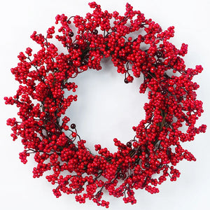 SRETNO Christmas Wreath Artificial Plants Red Fruit Flower Wreath Home Decorations Ornaments Christmas Supplies 2025 New Garland