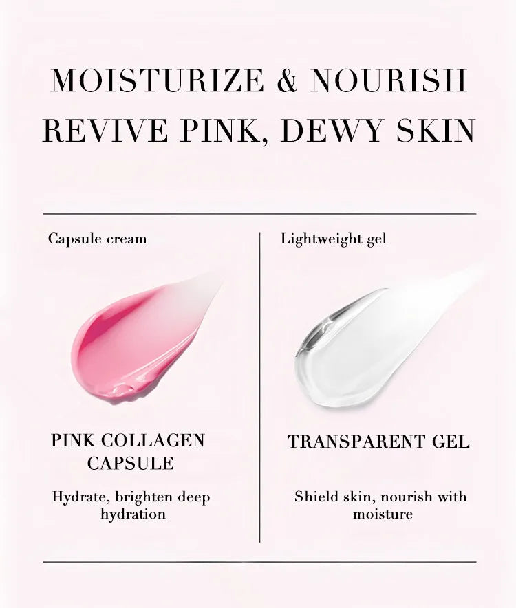 PDRN Pink Collagen Gel Cream  Fade Fine Lines Facial Moisturizing brightning Anti Aging Firming Skin Care