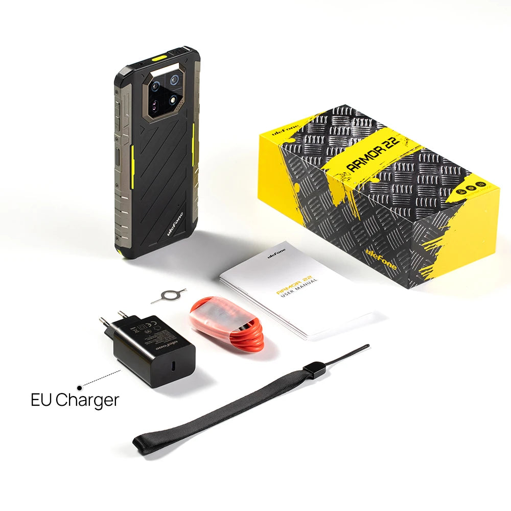 Ulefone Armor 22 Android 14,16GB (8+8GB RAM ),128GB/256GB ROM, 6.58" 120Hz ,6600mAh 33W,NFC,64MP Night Camera, Global Version