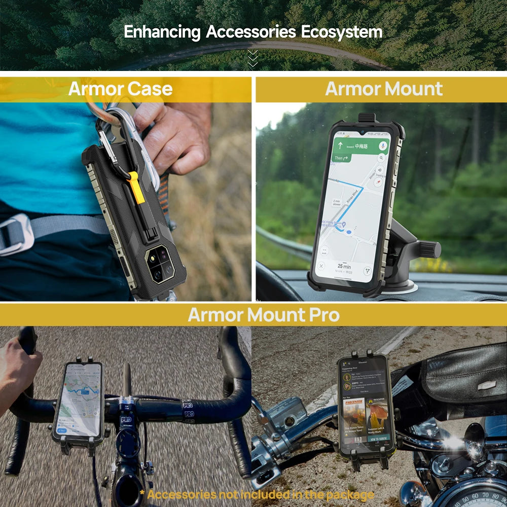 Ulefone Armor 22 Android 14,16GB (8+8GB RAM ),128GB/256GB ROM, 6.58" 120Hz ,6600mAh 33W,NFC,64MP Night Camera, Global Version