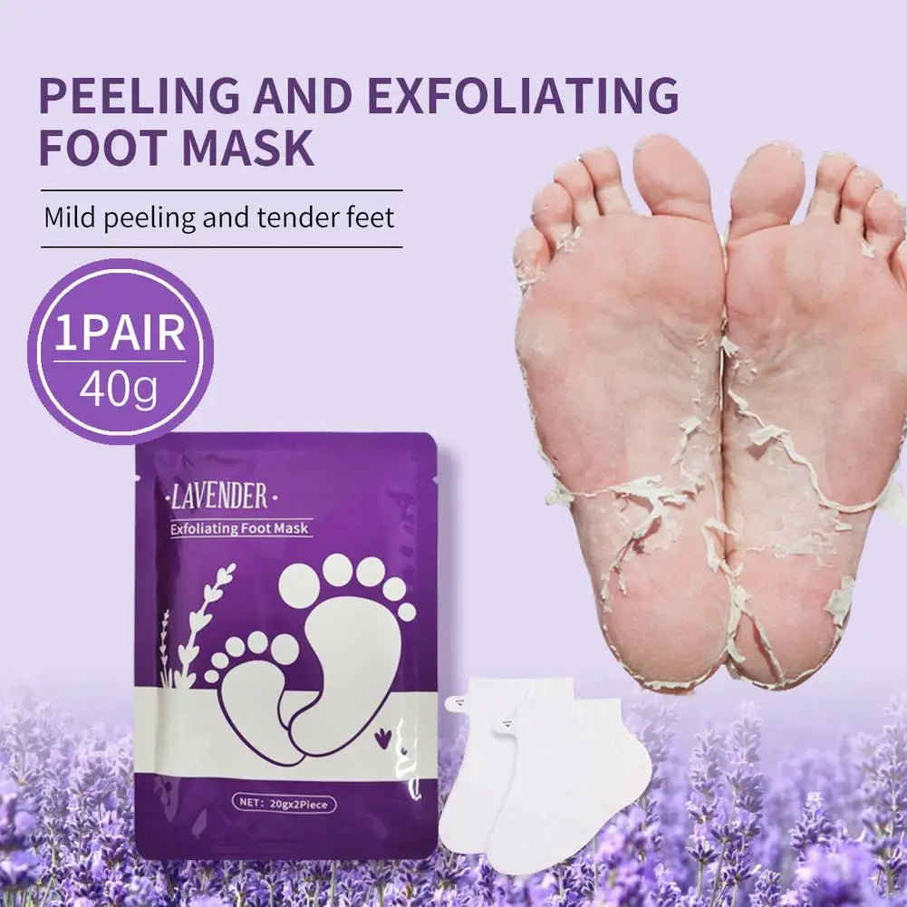 Exfoliating Foot Mask Lavender oil Moisturizing Remove Dead Skin Calluses Heel Crack Repair Foot Mask winter Foot Skin Care