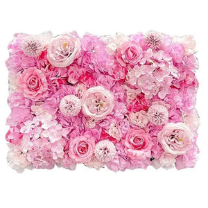 Pink Silk Rose Flower Wall Panels Artificial Flower for Wedding Decoration Baby Show Party Home Bedroom Backdrop Decor - You Offer