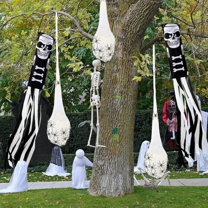 Halloween Glowing Spider Egg for Porch Lawn Wall Hanging Light-up Web Prop Creepy Spooky Party Outdoor Halloween Decoration