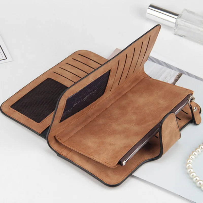 Long Wallet For Women Large Capacity Trifold Credit Card Holder Organizer Clutch Cellphone Handbag - You Offer