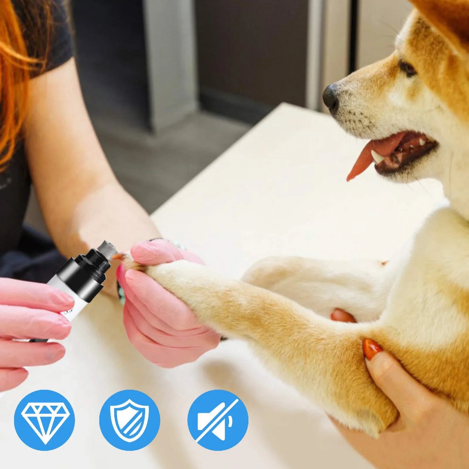Pet Nail Grinder USB Rechargeable Dog Electric Nail Clipper Cat Claw Beauty Grinder Silent Pet Nail Clipper Beauty Trimming Tool