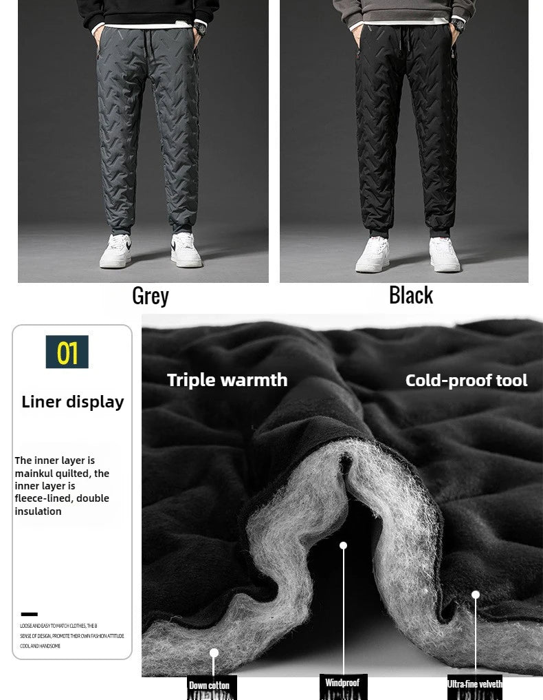New Big Size Winter Pant Men Thick Fleece Lined Jogger Cotton Padded Warm Work Trouser Male Plus Large Sweatpant 9XL 10XL Autumn - You Offer