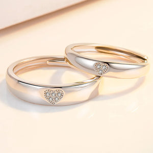 2Pcs 925 Sterling Silver Couples Ring Sets Light Polishing Simple Ring for Woman Man Classic Wedding Fine Jewelry Circle - You Offer