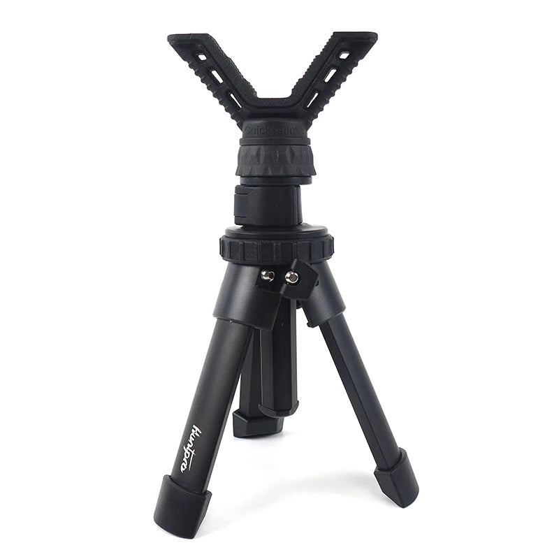 Professional Mini Camera Stick Shooting Hunting Telescope Tripod Outdoor Aluminum V Yoke Head with Height Adjustment for Outdoor