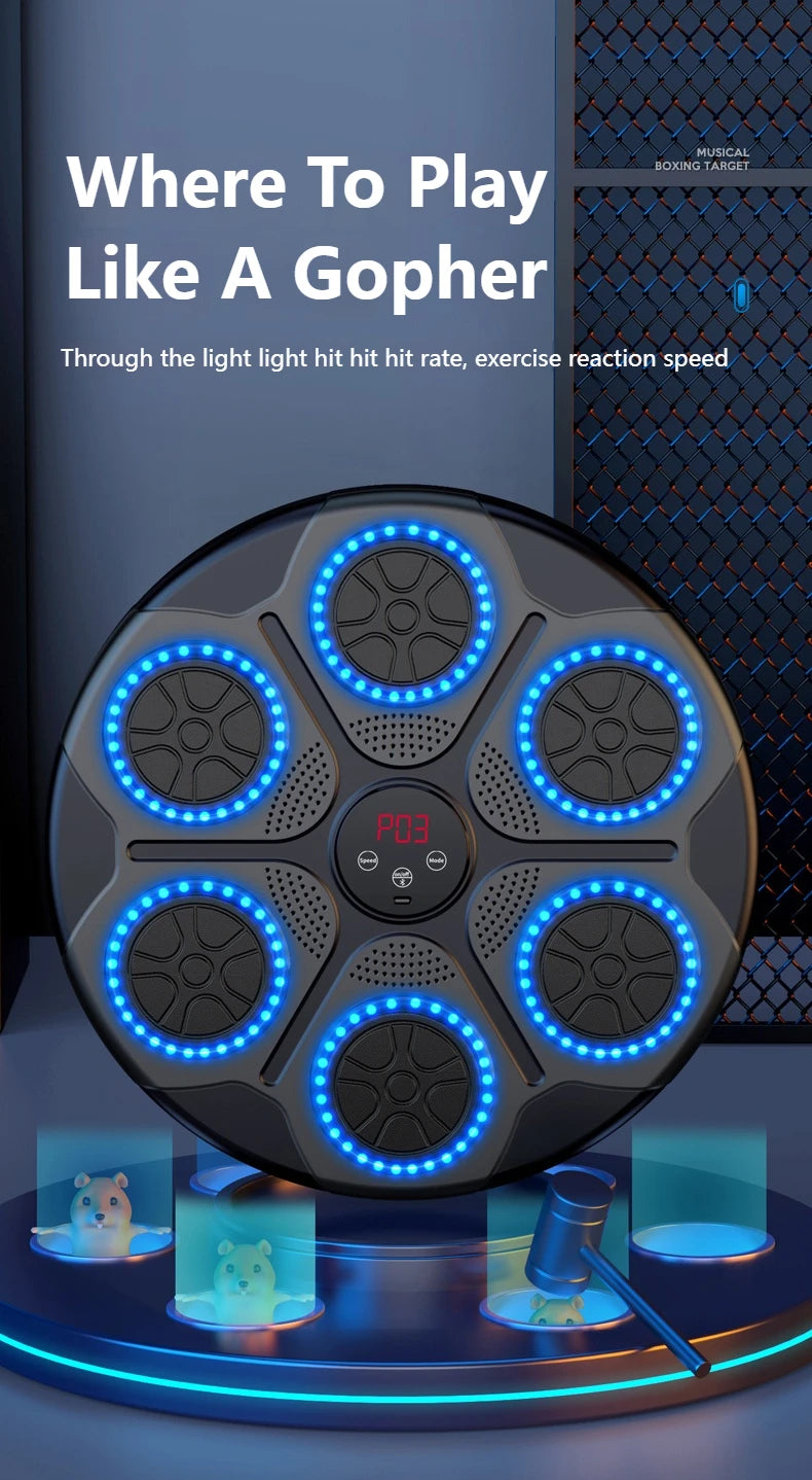 New Music Boxing Machine Smart Bluetooth Wall Mounted Music Boxing Trainer Gym Home Electronic Boxing Target Punching Equipment - You Offer