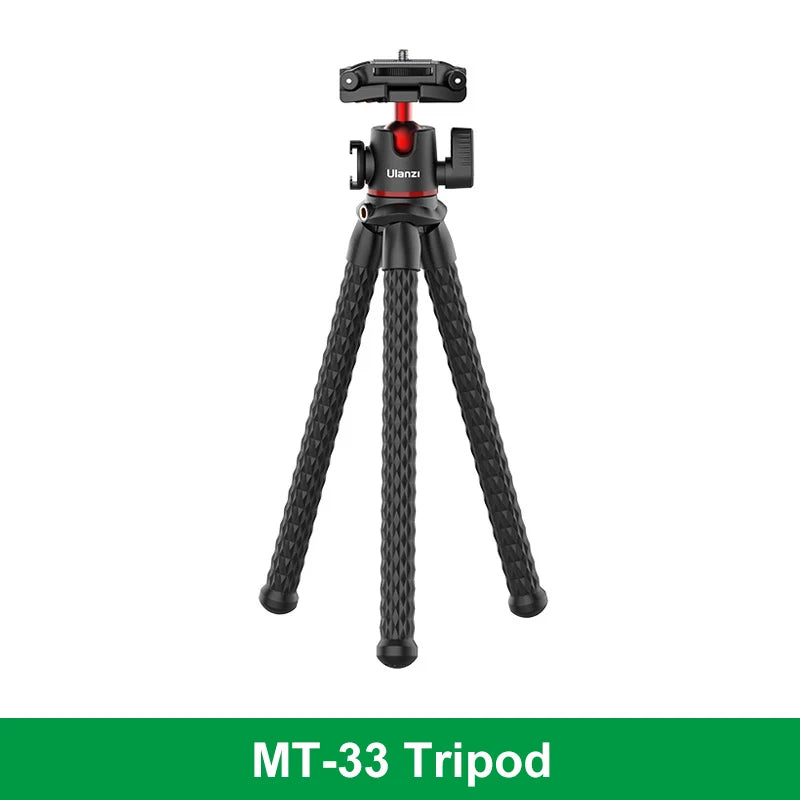Ulanzi MT-33 Flexible Octopus Tripod for Phone Camera DSLR 2in1 Design Tripod With Phone Holder Side Cold Shoe 1/4'' Screw