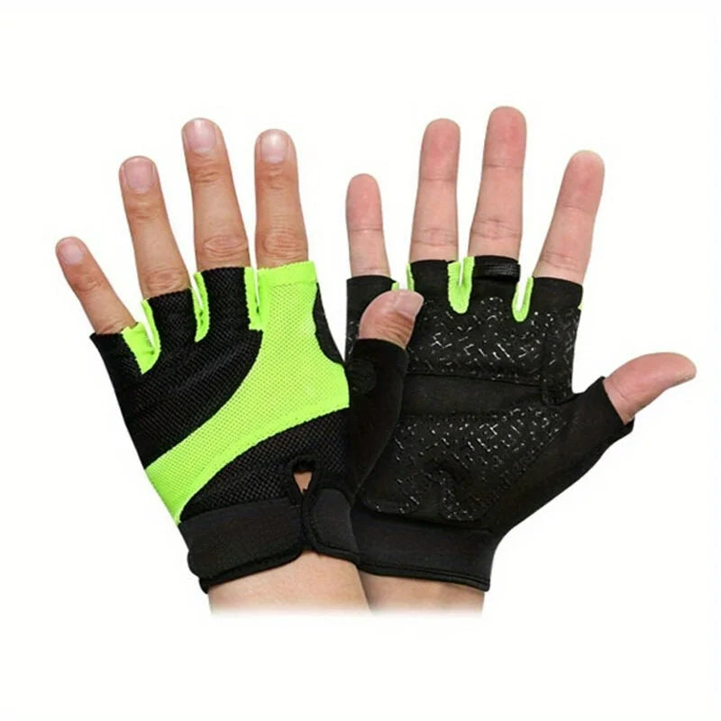 Sports and fitness half finger gloves, unisex summer thin version, wear-resistant, non slip, breathable