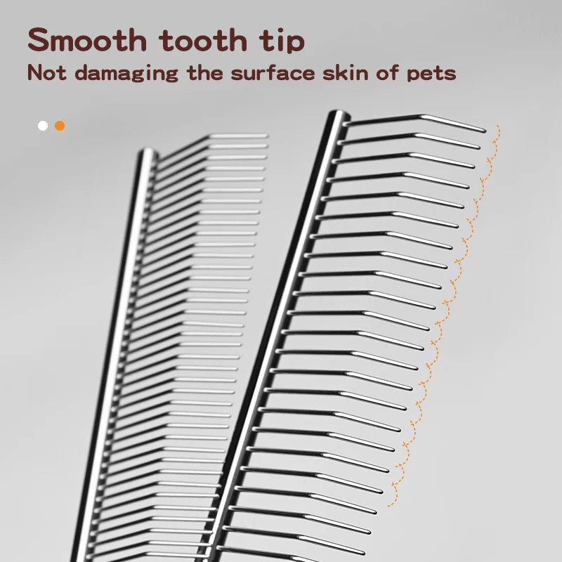 Pet grooming comb with curved hook, deep hair picking and fluffy texture, pet trainer beauty, curved teeth comb