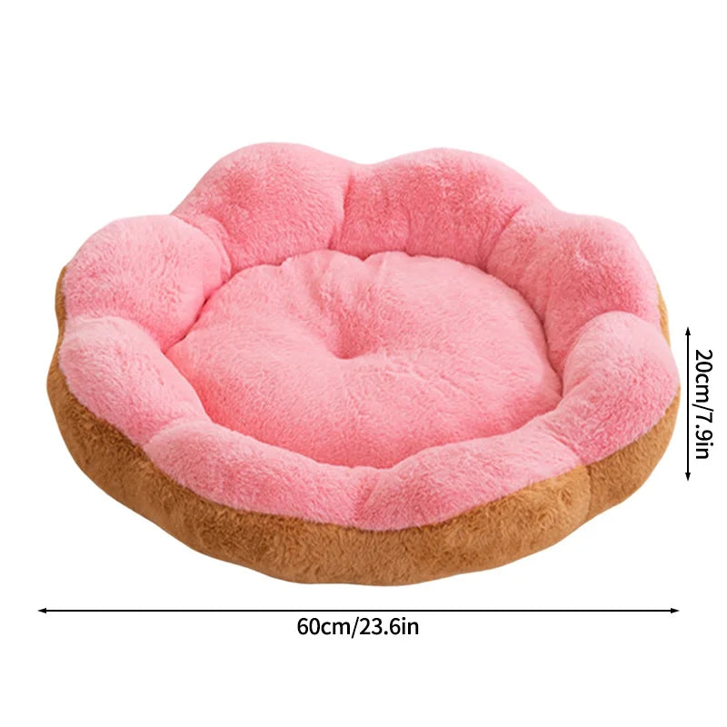 Winter Universal Dog Bed Mat Cute Flower-Shaped Nest Bed for Large Dog Cat Pet Plush Warm House  Pet Dog Accessories