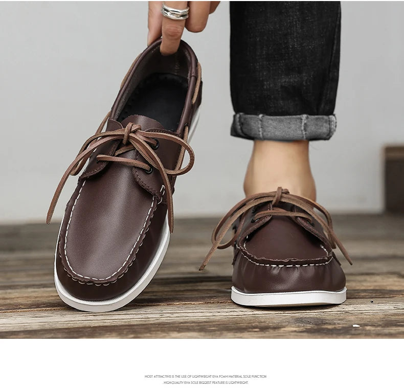 Men Loafer Shoes High Quality Handmade Wear-Resistant Genuine Leather Casual Shoes Business Luxury Dress Designer Shoes Driving