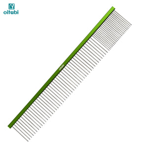 OITABI Extra-Long Pet Grooming Comb Professional Sparse & Dense Row Comb Dog Comb Removes Hair of Knots and Tangles Double Tooth