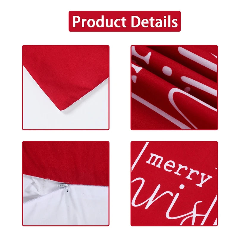 Christmas Lumbar Pillow Christmas Decoration for Home 2025 Pendant Xmas Lumbar Pillow Cover Ornament Navidad Natal New Year Gift
