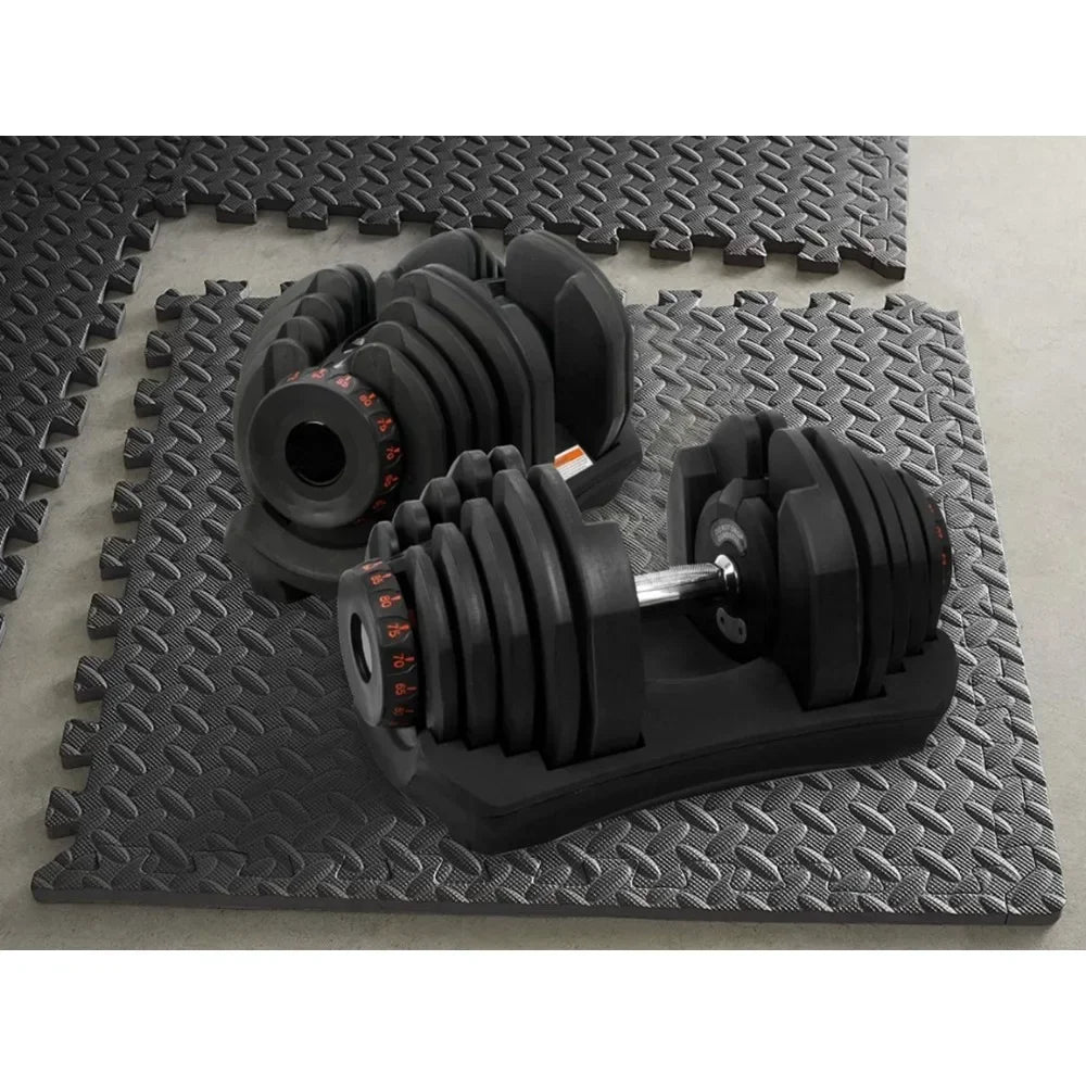 48ft Gym Flooring Exercise Mats - Black - You Offer