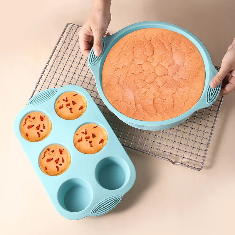30PCS Non-Stick Silicone Baking Tools Set Food Grade Heat Resistant Mold for Cake Bread Muffin Chocolate Making DIY Kitchen Tool