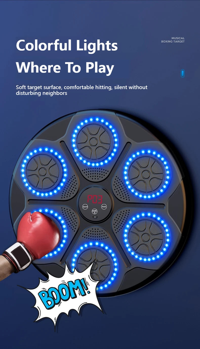New Music Boxing Machine Smart Bluetooth Wall Mounted Music Boxing Trainer Gym Home Electronic Boxing Target Punching Equipment - You Offer