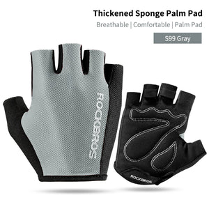 ROCKBROS Summer Cycling Gloves Half Finger Shockproof Breathable Gym Gloves Men MTB Fingerless Bicycle Gloves Cycling Equipment