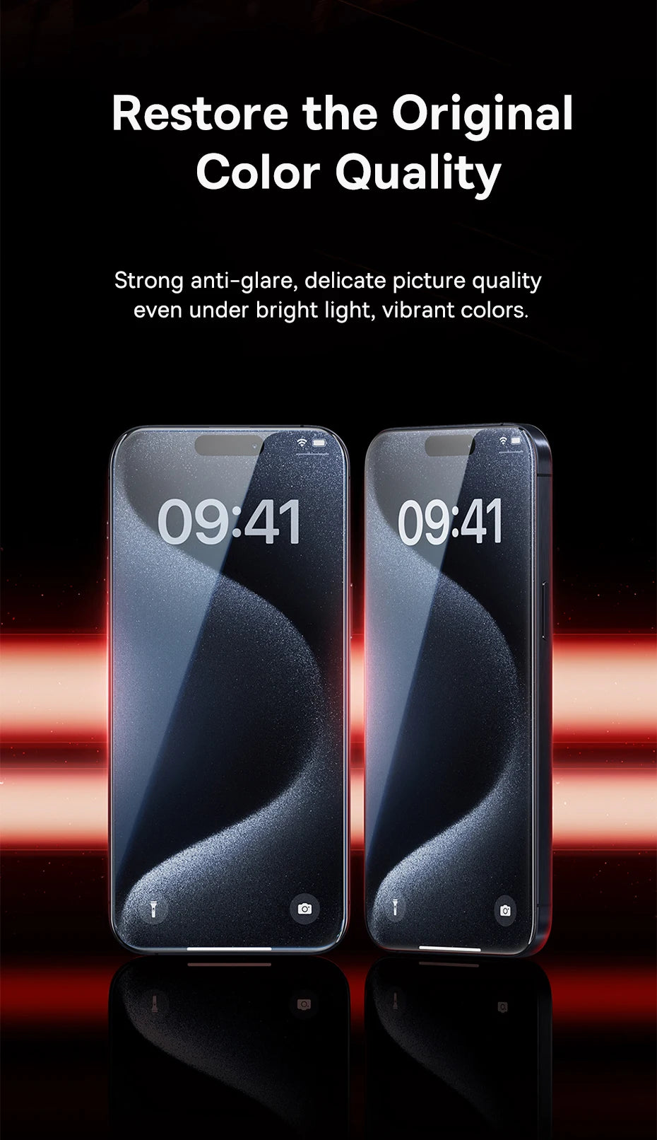 Baseus 3D Curved Tempered Glass for iPhone 16 15 Pro Max Hot Bending Full Coverage Shatterproof Clear Corning Screen Protector