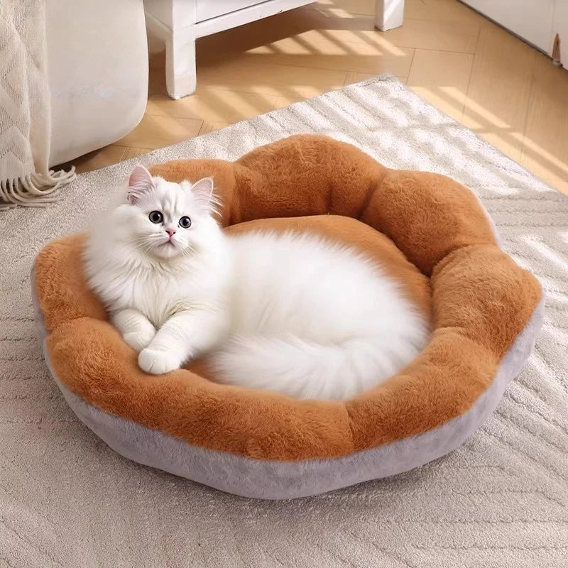 Winter Universal Dog Bed Mat Cute Flower-Shaped Nest Bed for Large Dog Cat Pet Plush Warm House  Pet Dog Accessories