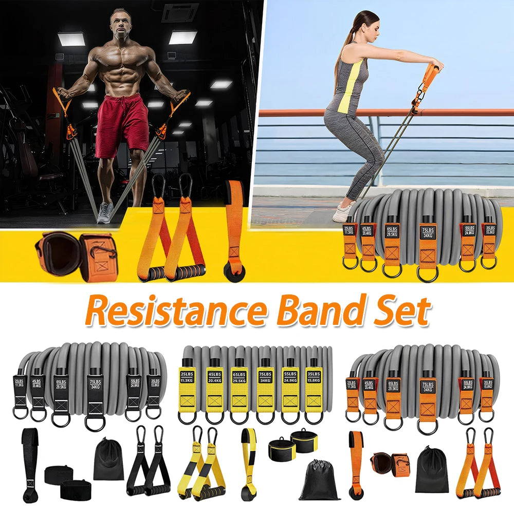 Resistance Bands Exercise Bands Heavy Duty Fitness Bands Set with Handles Workout Bands Multi-Function Home Gym Equipment - You Offer
