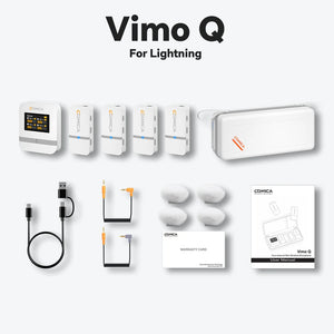 COMICA Vimo Q Four-channel Mini Wireless Microphone Wireless Lavalier Microphone With Charging Case for Camera Smartphone PC