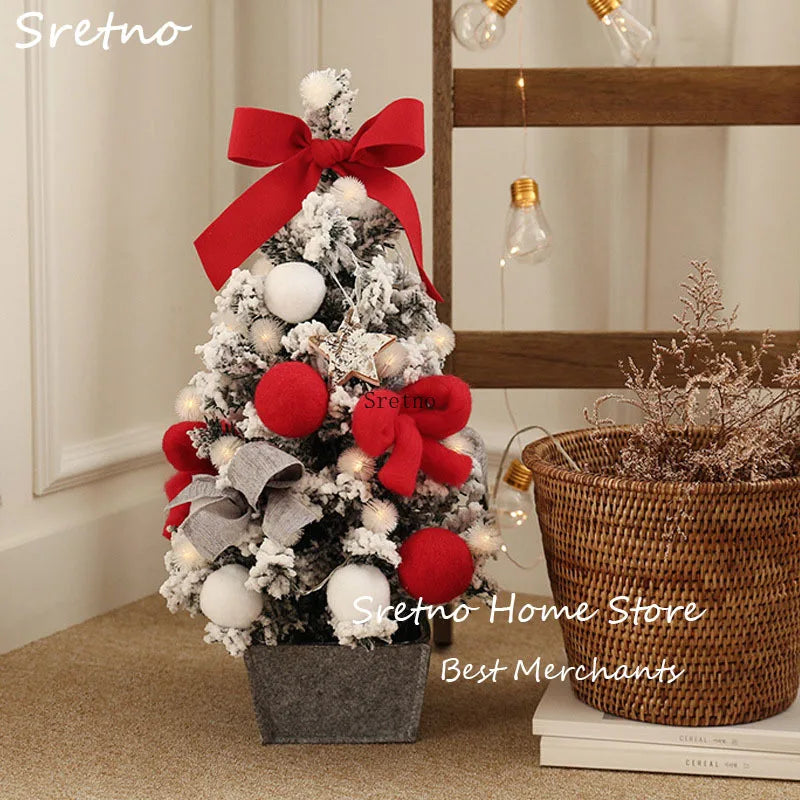 SRETNO Christmas Wreath Plush Tree Decorations Plantas Artificiales Christmas Trees Potted Plants choinka arbolitos de navidad